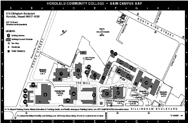 Honolulu Community College Map