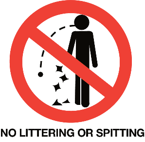 No littering or spitting
